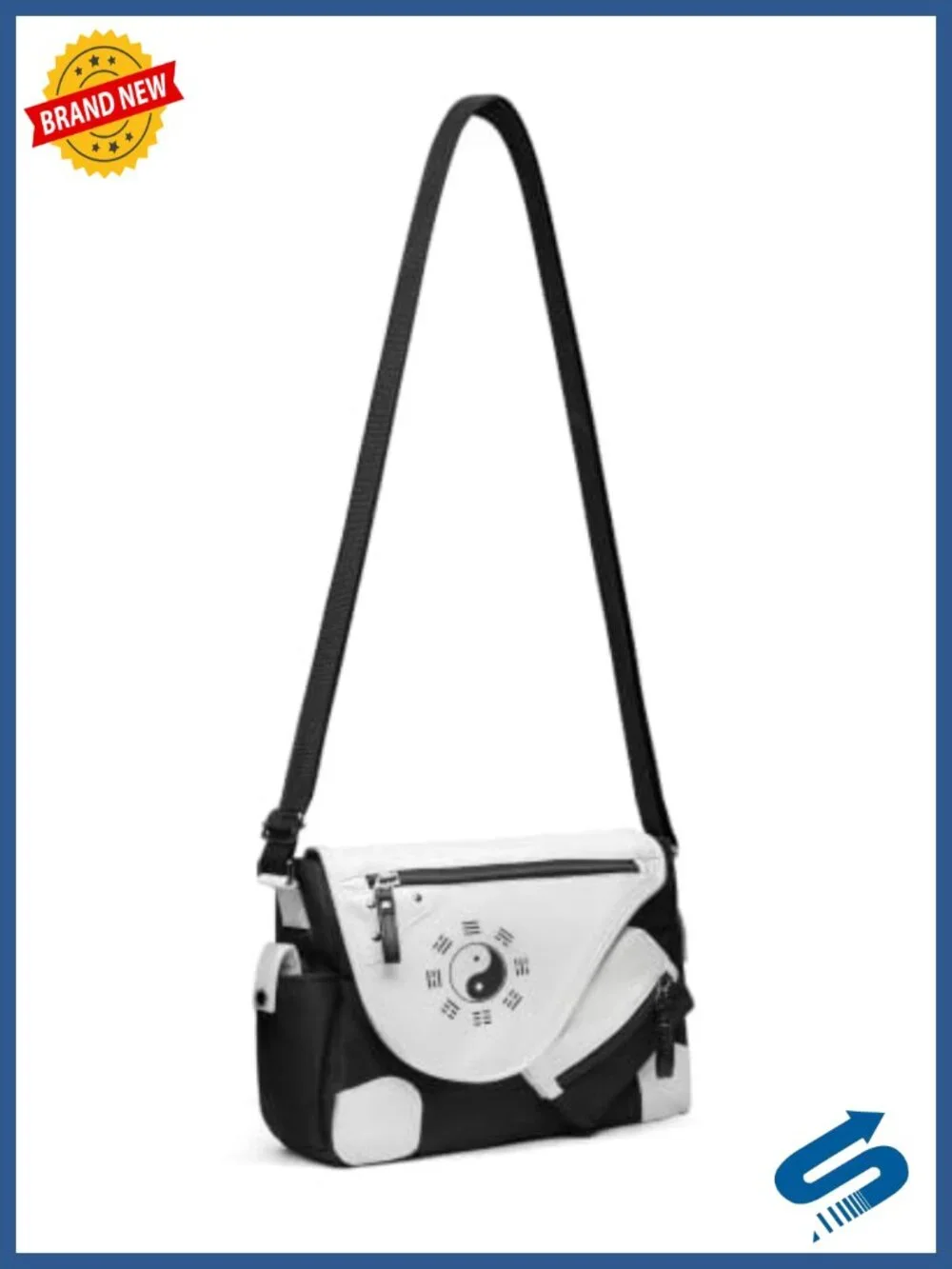 Canvas Crossbody Messenger Bag for Men, Fits 15 Inch Laptop, Streetwear